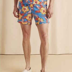Faherty LA Floral Blue Short eclectic grandpa
